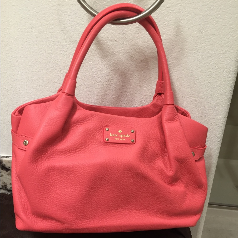 Kate Spade Coral Leather Stevie Purse Satchel